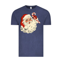 Vintage Denim santa vintage face Vintage Tee - minhPixels