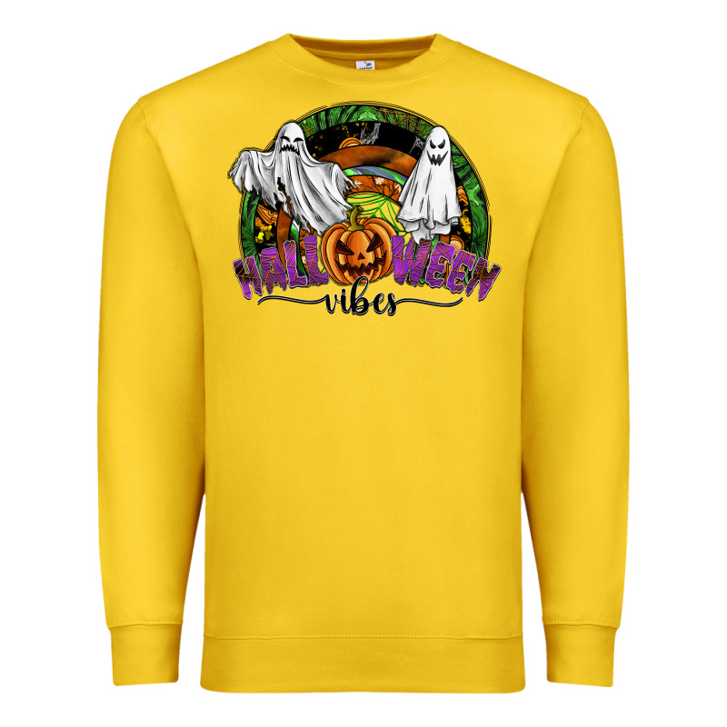 Halloween Vibes Premium Sweatshirt by SublimationCraftShop | Teevron