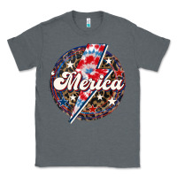 Charcoal Heather Western Merica Patriotic Classic Tee - LillyAllenDesigns
