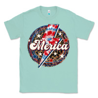 Seafoam Western Merica Patriotic Classic Tee - LillyAllenDesigns