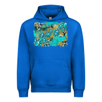 Cobalt gemstone cowhide glitter background Urban Hoodie - Artiststas