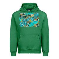 Emerald gemstone cowhide glitter background Urban Hoodie - Artiststas