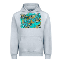 Heather Grey gemstone cowhide glitter background Urban Hoodie - Artiststas