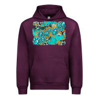 Mauve Wine gemstone cowhide glitter background Urban Hoodie - Artiststas