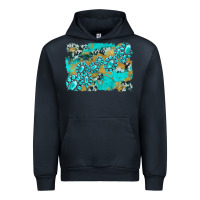Navy gemstone cowhide glitter background Urban Hoodie - Artiststas