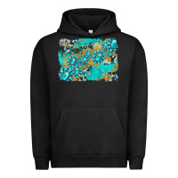 Pigment Black gemstone cowhide glitter background Urban Hoodie - Artiststas