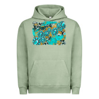 Pigment Oil Green gemstone cowhide glitter background Urban Hoodie - Artiststas