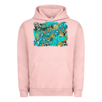 Pigment Salmon gemstone cowhide glitter background Urban Hoodie - Artiststas