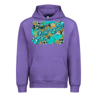 Tulip gemstone cowhide glitter background Urban Hoodie - Artiststas