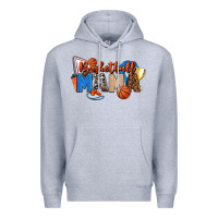 Heather Grey basketball mama Premium Hoodie - FaDigitalArtStudio