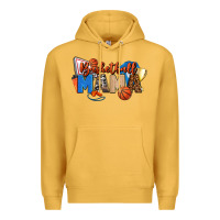 Mustard basketball mama Premium Hoodie - FaDigitalArtStudio
