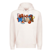 Pale Pink basketball mama Premium Hoodie - FaDigitalArtStudio