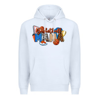 White basketball mama Premium Hoodie - FaDigitalArtStudio