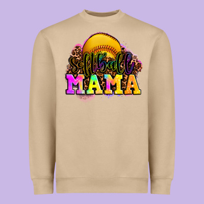 Softball Mama Heavyweight Sweatshirt Designed By Oliviacreatesart