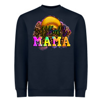 Navy softball mama Heavyweight Sweatshirt - OliviaCreatesArt