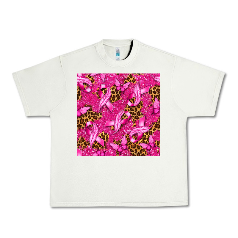 Breast Cancer With Ribbon And Butterfly Seamless P Urban Heavy Tee by texasbilliewilder | Teevron