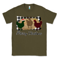 Army Green Merry Christmas Chickens Classic Tee - Bettercallsaul