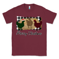 Burgundy Merry Christmas Chickens Classic Tee - Bettercallsaul