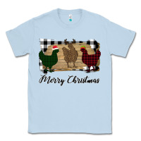 Dusty Blue Merry Christmas Chickens Classic Tee - Bettercallsaul