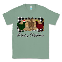 Sage Merry Christmas Chickens Classic Tee - Bettercallsaul