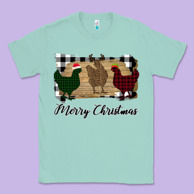 Merry Christmas Chickens Classic Tee Designed By Bettercallsaul
