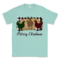 Seafoam Merry Christmas Chickens Classic Tee - Bettercallsaul