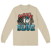 Mushroom Back to blue 4th of july Long Sleeve Tee - HowdyJamesFarm