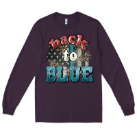 Plum Back to blue 4th of july Long Sleeve Tee - HowdyJamesFarm