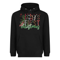 Black Baby's First Christmas Heavyweight Hoodie - CowhideDigitalArt
