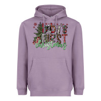 Lavender Baby's First Christmas Heavyweight Hoodie - CowhideDigitalArt
