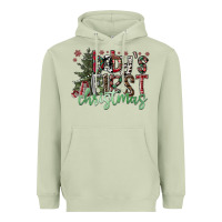 Matcha Baby's First Christmas Heavyweight Hoodie - CowhideDigitalArt