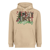 Mushroom Baby's First Christmas Heavyweight Hoodie - CowhideDigitalArt