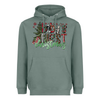 Sage Baby's First Christmas Heavyweight Hoodie - CowhideDigitalArt