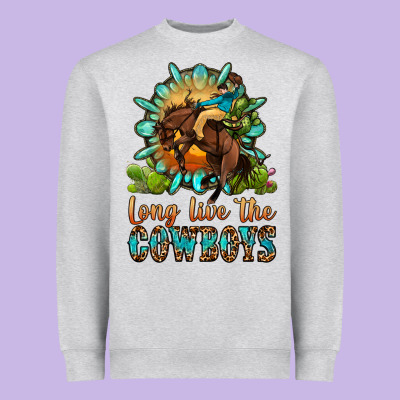 Long Live The Cowboys Heavyweight Sweatshirt Designed By Oliviacreatesart