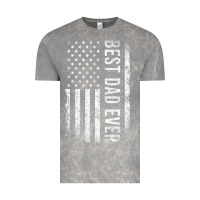 Cloud Rock Father's Day Best Dad Ever American Flag Vintage Tee - minhPixels