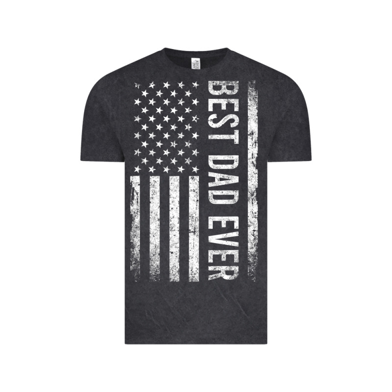 Father's Day Best Dad Ever American Flag Vintage Tee by minhPixels | Teevron