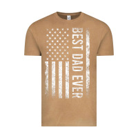 Vintage Camel Father's Day Best Dad Ever American Flag Vintage Tee - minhPixels