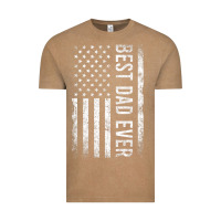 Vintage Coffee Father's Day Best Dad Ever American Flag Vintage Tee - minhPixels
