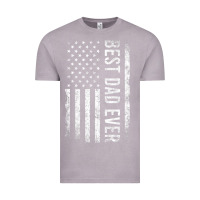 Vintage Zinc Father's Day Best Dad Ever American Flag Vintage Tee - minhPixels