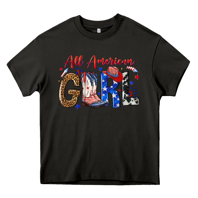 All American Girl Heavy Core Tee by NancyCooperArtShop | Teevron