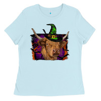 Highland Cow Halloween Ladies Tee | Teevron