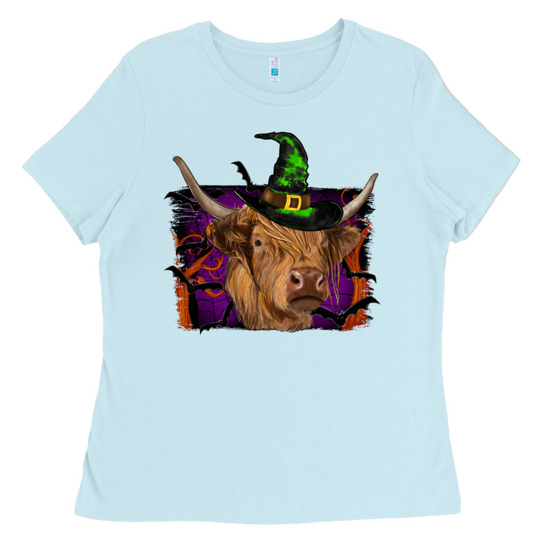 Highland Cow Halloween Ladies Tee by RanaPortraitStore | Teevron