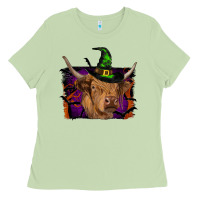 Matcha highland cow halloween Ladies Tee - RanaPortraitStore