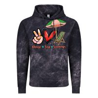 Cloud Black Peace love summer Vintage Hoodie - NancyCooperArtShop