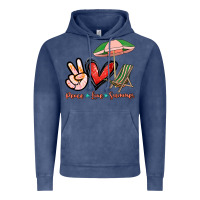 Vintage Denim Peace love summer Vintage Hoodie - NancyCooperArtShop