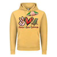 Vintage Mustard Peace love summer Vintage Hoodie - NancyCooperArtShop