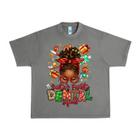 Tornado Santa's Favorite Dental Squad Afro Messy Bun Urban Heavy Tee - texasbilliewilder