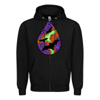 Black halloween bat  teardrop Zipper Hoodie - BundleAndBundleShop