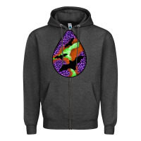 Charcoal Heather halloween bat  teardrop Zipper Hoodie - BundleAndBundleShop