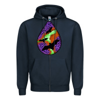 Navy halloween bat  teardrop Zipper Hoodie - BundleAndBundleShop